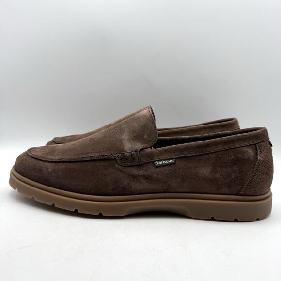 Barbour Mens Carty Loafer US 12 EU 45 Brown Suede Slip On NIB main image 7